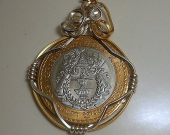 Cambodia Coin Pendant 1994