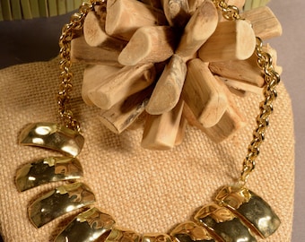 Goldtone Claw Necklace
