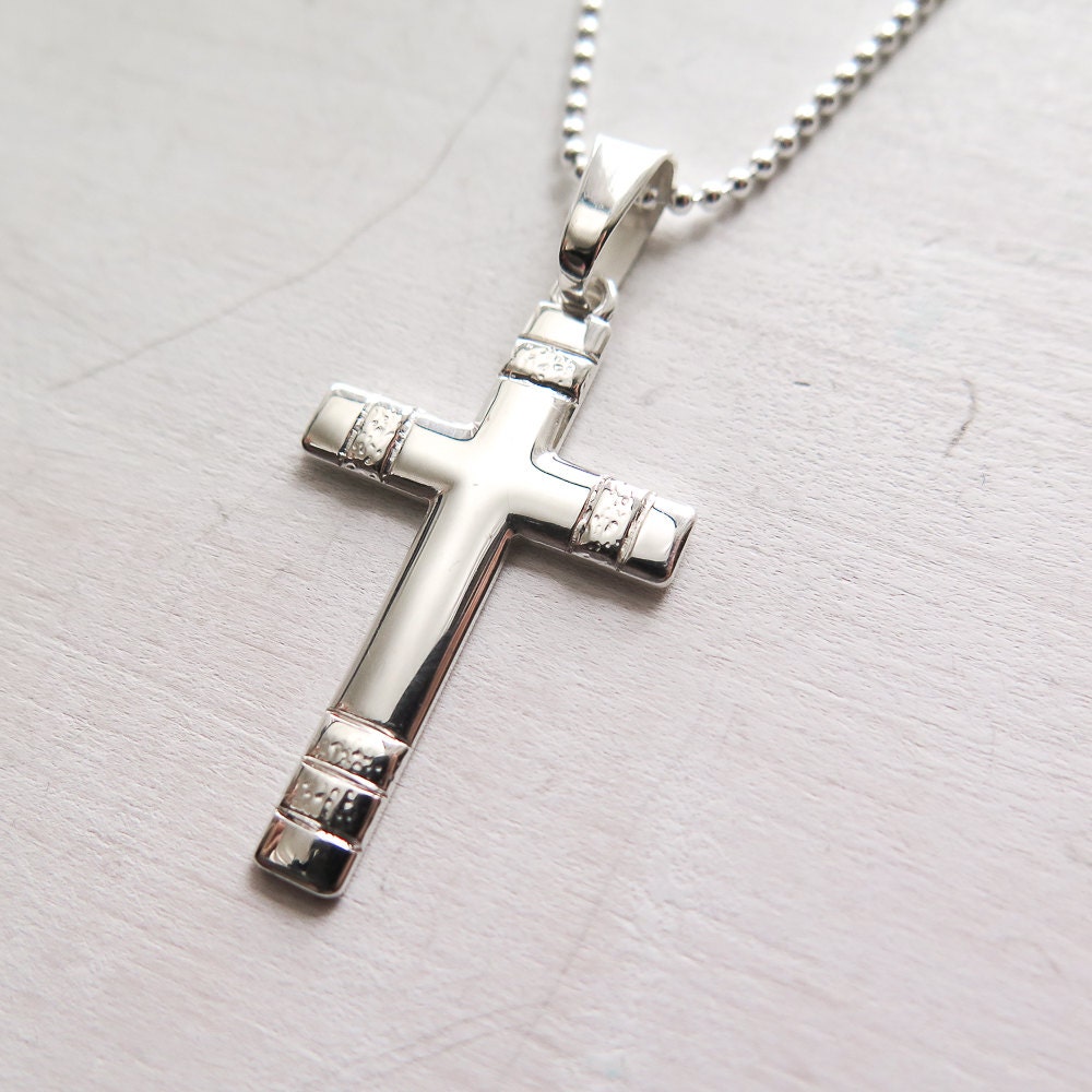 Mens Cross Necklace Sterling Silver Large Cross Cross Necklace For   Il Fullxfull.1131142180 J18r 