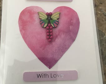 Handmade card gorgeous pink