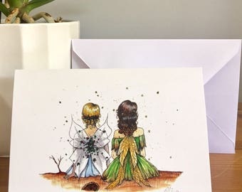 Best friend fairy greetings card