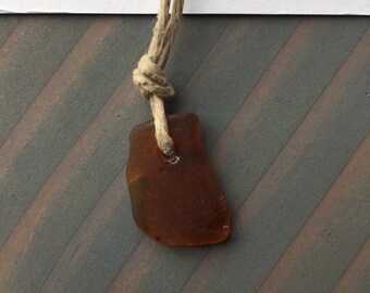 Surfer brown sea-glass necklace