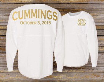 Bridal Party Spirit Shirt ~ Personalized Bridesmaid Jersey ~ Bride Jersey (BR019) B32
