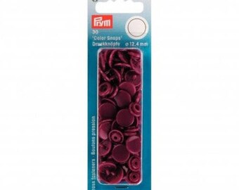 Snaps color 12.4 mm wine red snaps
