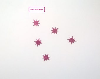 Applied five seconds star flex Fuchsia glitter