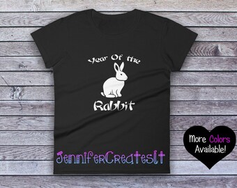 Year of the Rabbit Tshirt for Women-Chinese Zodiac Tshirts-Year of the Rabbit Tshirt-Zodiac Sign Rabbit Tshirts-Rabbit Tshirts