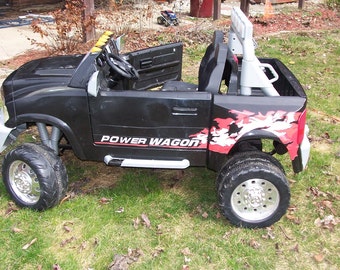 Power Wheels Ram Power Wagon Side graphics Set Decal Decals Kid Toy Truck Ride on