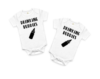 Drinking Buddies Twin Onesies