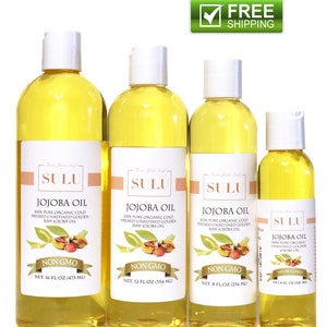 Organic Unrefined Golden Jojoba oil 100% pure all natural cold pressed jojoba from 4 oz up to 7 lbs