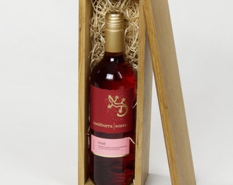 Wood Liquor Gift Box for a Single 750 ml Bottle Personalized