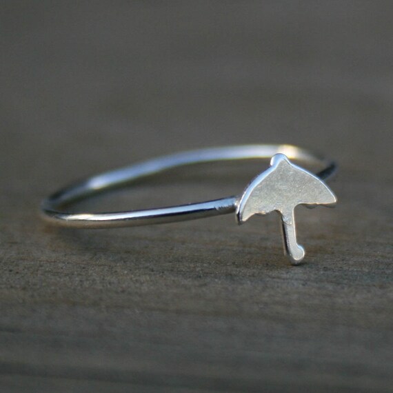 Umbrella Sterling Silver Stacking Ring
