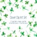 Shamrock Watercolor Clover Clip Art, Blog Design Resource PNG