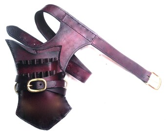 Horse Archery Quiver on Belt - Sleeves for 12 Arrows