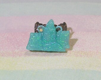 Fairy Kei Ring, Pop Kei Ring, Sand Castle Ring, Magical Girl Ring, Pastel Goth Ring, Glitter Ring, Decora Ring