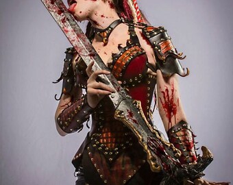 Ladies' Leather Red Dragon Slayer Fantasy Armor