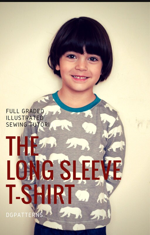 Long sleeve T-shirt for Kids: Printable PDF sewing patterns