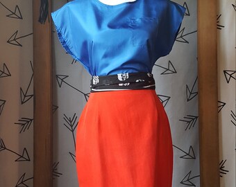Vintage 80s Betu II Femmes Silk pencil skirt