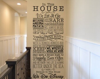 We Do Disney / Disney wall decal quote wall decal vinyl wall sticker home decor Walt Disney vinyl lettering BM544
