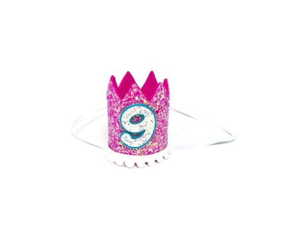 9th Birthday Crown || Any Age || Dog Birthday Hat || Pet Party || Birthday Crown