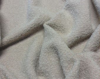Wool Boucle Fabric in a taupe color