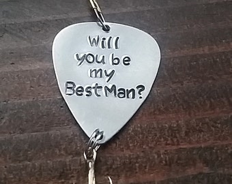 Handmade Stamped Fishing Lure -"Will you be my Best Man?"*Fisherman*Personalized Lure**Gift for Him**Father's Day**Wedding Gift*