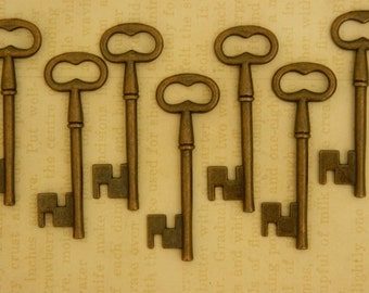 10 skeleton keys antique keys old key wedding keys favors vintage keys bulk pendant key bronze key clés anciennes graduation party favors