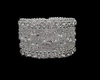 Wedding Bridal Crystal Bracelet Cuff Bangle