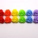 12 pcs Resin Flower Cabochons - 10mm Rose - Glossy Rainbow Mix