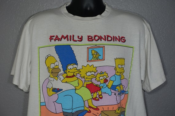 1989 'Family Bonding' - The Simpsons Matt Groening Vintage T-Shirt