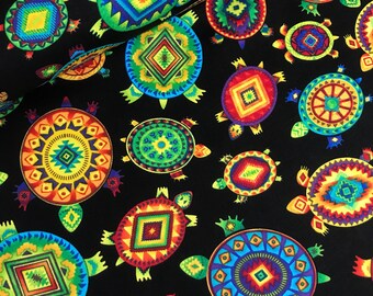 Southwest Brite Turtle Fabric from the Southwest Collection from Timeless Treasures