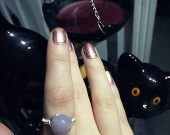 Wire wrapped precious stone ring