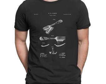 Fork Patent T Shirt, Chef Gift, Chef T-shirt, Cook Gifts P256