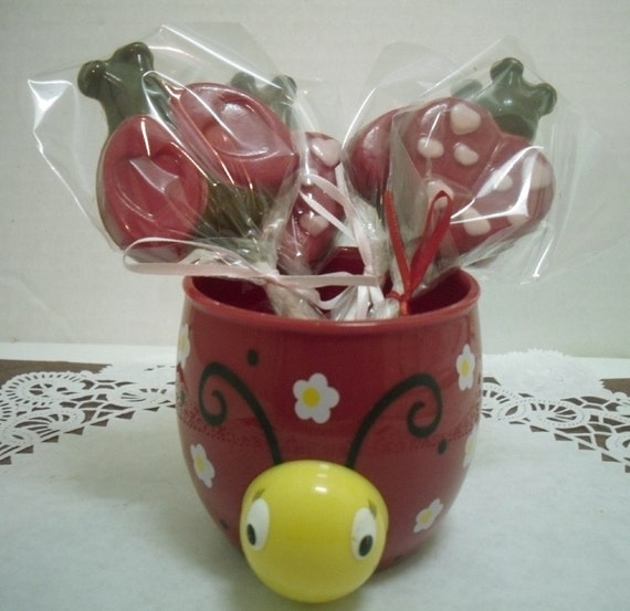 A dozen Love Bug lollipops