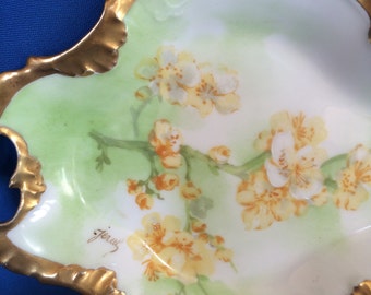 Limoges Borgfeldt dish bowl artist signed