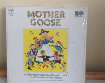 Vintage sealed, unused Mother Goose Children's-record-and-book set, rare