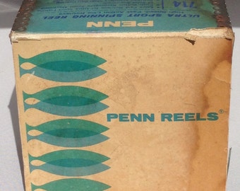 Vintage Penn 714 Spinning Reel Box and Spare Parts