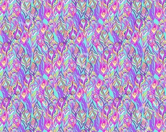 12" x 12" Oracal Patterned Vinyl - Featherly Teal by Sparkle Berry