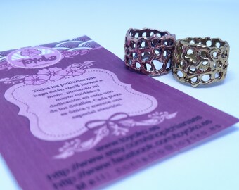 Ring "Texture"100% Handmade!! With love!! Copper and Brass!!