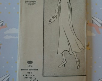 B38" Dress -Duchess de Crussol pattern 1930s - Pictorial Review pattern 6459 UNCUT