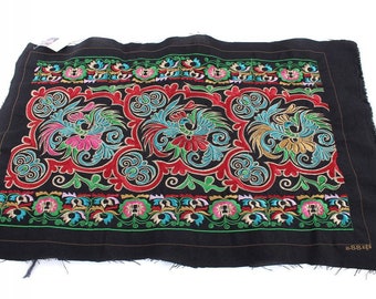 Bright Bird Running Stitch DIY Textile Small