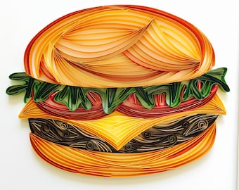 Paper Quilled Burger