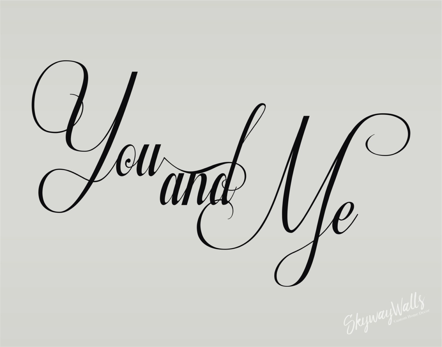 You and Me Vinyl Wall Decal
