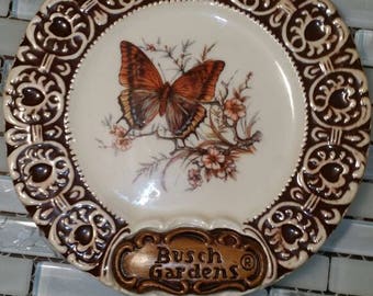 Vintage Busch Gardens Butterfly decorative wall plate
