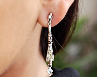 Art Deco Earrings, Deco Earrings, Wedding Earrings, Wedding Jewelry, Art Deco, Earrings, Gatsby, Gatsby Earrings, Art Deco Jewelry E935