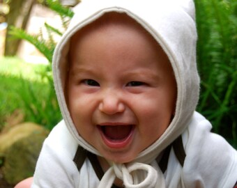 Organic Baby - Baby Hat - Elf - Pixie - Organic Cotton Fleece - Natural Color - Eco Friendly