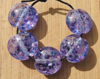 Violet - Lampwork Bead Set