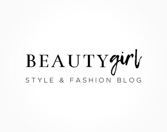 Beauty Style And Fashion Logo Design, Blog Logo, Blog Header, Business Logo, Black And White Logo, Premade Logo