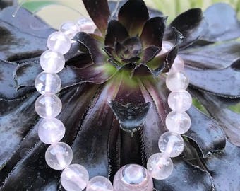 Rose Quartz and Pink Jasper Bracelet