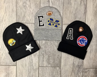 Custom Kids Winter Hat with Patches