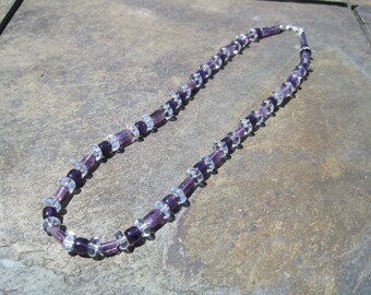 Amethyst and Crystal Necklace